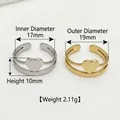 Minimalist open heart shaped stainless steel rings available in gold and silver finishes - Double Layer Heart Ring (Steel Color)