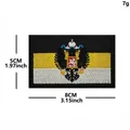Imperial Russia double-headed eagle embroidery tactical patch with dimensions 8x5cm. - Imperial Russian Eagle Crest (No Text Black Border) (V01556-3)