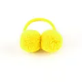 Cute children's hair tie featuring bright yellow fluffy balls on yellow elastic band - Yellow Style (32)