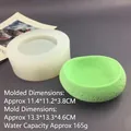Detail view of rock texture silicone mold for DIY candle jars and plaster crafts - Style 11 / Semi-transparent