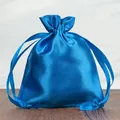 Elegant royal blue satin drawstring pouch for jewelry storage and gift packaging - 7*9cm / Sapphire Blue