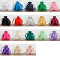 Assorted colors of satin drawstring bags for jewelry storage and gift packaging - 7*9cm / Random Mixed Colors