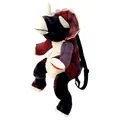 Zaino per bambini a forma di dinosauro triceratopo in peluche sfumato viola e rosso - Triceratopo Rosso