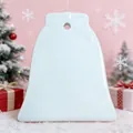 Witte klokvormige keramische kerstversiering blanco voor sublimatie print 3 inch - Kerstbel Vorm