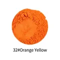 Vibrant orange-yellow pearlescent mica powder for DIY resin crafts and slime projects - Pearl Powder #32 Orange Yellow