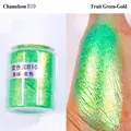 Fruit Green and Gold Chameleon Iridescent Mica Powder for Nail Art and DIY Resin Crafts - Chameleon Powder B10 Fruit Green to Gold
