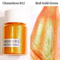 Chameleon pearlescent mica powder with red gold green color shift for resin slime DIY crafts - Chameleon Powder B12 Red-Gold-Green
