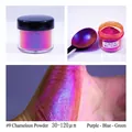 Chameleon shimmer powder #9 with purple blue green color shift in 30-120um particle size - Chameleon Powder #9 Purple-Blue-Green