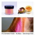 #15 Chameleon pigment powder with gold orange violet color shift - Chameleon Powder #15 Gold-Orange-Violet