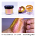 High-grade #10 chameleon pigment powder showing yellow orange red color shift - Chameleon Powder #10 Yellow-Orange-Red