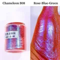 Chameleon mica powder B08 with rose red blue green shift for resin DIY - Chameleon Powder B08 Rose Red-Blue-Green