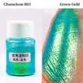 Chameleon B03 shifting pigment powder with green to gold metallic effect for crafts - Chameleon Powder B03 Green-Gold