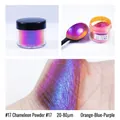 Chameleon pigment powder #17 with orange-blue-purple gradient swatch for resin crafts - Chameleon Powder #17 Orange Red-Blue-Purple