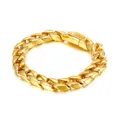 Classic gold-plated stainless steel Cuban link bracelet for men with secure box clasp. - 22cm【KB215623-KJX】