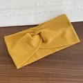 Fascia per capelli a coste intrecciata giallo senape per uno stile sportivo e traspirante - 24-curcuma