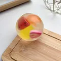Handmade fruit-scented squishy soap ball featuring realistic embedded watermelon slices - Mixed Fruit Vaseline Ball / 6cm / Multicolor