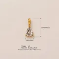 18K gold plated stainless steel water drop birthstone pendant for DIY necklace making - April Birthstone Pendant Only (Without Chain) / Gold
