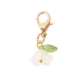 Elegante witte lelietje-van-dalen bloem hanger accessoire met gouden karabijnsluiting - Bloemenhanger / Wit