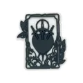 Minimalist gothic style black three of swords heart design shoe charm for clogs - Three Swords Through Heart Style (MQ266-02) / 2.5cm-3.5cm / MQ266-02