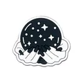 Gothic crystal ball shoe charm with mystic hands design for DIY clogs decoration - Hands Holding Crystal Ball Style (MQ266-03) / 2.5cm-3.5cm / MQ266-03
