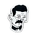 Unique gothic style gentleman split face shoe charm for clogs and DIY sandals decoration. - MQ266-12