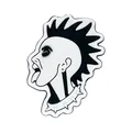 Gothic punk style PVC shoe charm with mohawk head design for DIY clog decoration - MQ266-13