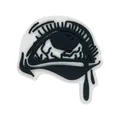 Unique Gothic style crying eye PVC shoe charm accessory for clogs in black and white - MQ266-14