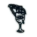 Gothic style skeleton hand holding wine glass with eye shoe charm for DIY clogs decoration - MQ266-16