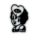 Unique gothic girl monochrome PVC shoe charm for clog sandals and DIY hole shoe accessories - MQ266-17
