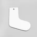 White ceramic sublimation Christmas sock ornament for personalized DIY hanging decor - Christmas Sock (001)