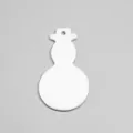 Blank white ceramic snowman Christmas ornament for DIY sublimation and UV printing - Snowman (001) / 4.5x8cm