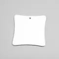 Blank white square ceramic sublimation Christmas ornament with hole for heat transfer - Concave Square (001)