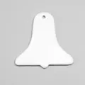 Flat bell-shaped sublimation ceramic Christmas ornament blank for DIY printing in white finish - Christmas Bell (001)