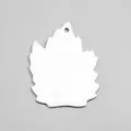 Blank leaf-shaped white ceramic Christmas ornament for sublimation and UV printing DIY crafts - Maple Leaf (001)
