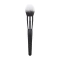 Professionele grote poederkwast met zwart zilveren handvat en tweekleurige synthetische haren - Powder Brush (40 Deep Brown Single 2)