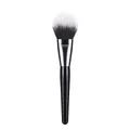 Professionele make-upkwast van hoge kwaliteit met zwart en zilveren handvat en tweekleurige haren - Round Contouring Brush (40 Deep Brown Single 3)