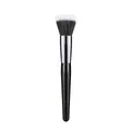 Professionele zwart-zilveren platte make-up kwast voor contouren en foundation - Flat Top Foundation Brush (40 Deep Brown Single 4)