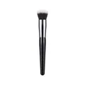Professionele platte foundation kwast met een zwart handvat en zilveren ferrule - Flat Contouring Brush (40 Deep Brown Single 6)