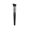Professionele schuine contour make-up kwast met zwart handvat en een zilveren metalen huls - Angled Contouring Brush (40 Deep Brown Single 8)