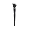 Professionele schuine contour make-up kwast met zwart handvat en zilveren ring - Angled Detail Brush (40 Deep Brown Single 15)