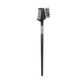 Professionele dubbelzijdige wenkbrauwkam en wimperborstel met zwart zilver handvat - Dual-head Brow and Lash Comb (40 Deep Brown Single 38)