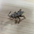 Handcrafted vintage brass cricket figurine for office desk decoration and tea pet ornament - Cricket B