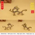 Vintage-Schlüsselanhänger aus Messing, chinesischer Drache, 53 mm handgefertigter Talisman - 53x30mm / Messingfarbe (Tierkreis Drache)