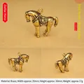 Vintage Massivmessing Sternzeichen Pferd Anhänger für kreativen Schlüsselanhänger - 35x30MM / Messingfarbe (Tierkreis Pferd)