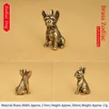 Vintage Messing Französische Bulldogge Sternzeichen Anhänger - 17x30mm / Messingfarbe (Tierkreis Hund)