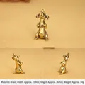 Handgefertigter Messing-Anhänger Hund chinesisches Sternzeichen für kreative Schlüssel - 15x36mm / Messingfarbe (Sitzender Welpe)