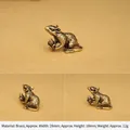 Exquisiter Messing-Maus-Zodiac-Figur-Schlüsselanhänger für Autoschlüssel Vintage - 28x18mm / Messingfarbe (Maisratte)