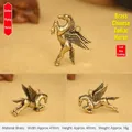 Detaillierter Vintage Messing Pegasus Sternzeichen Schlüsselanhänger mit Flügeln - 47x40mm / Messingfarbe (Pegasus)