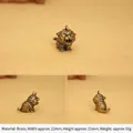 Detaillierter antiker Tiger-Anhänger aus Messing für personalisierte Schlüsselanhänger - 22x21mm / Messingfarbe (Kleiner Tiger)