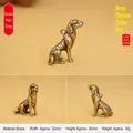 Handgefertigte Vintage-Messing-Golden-Retriever-Hundefigur für Sternzeichen-Schlüsselanhänger - 32x30mm / Messingfarbe (Golden Retriever)